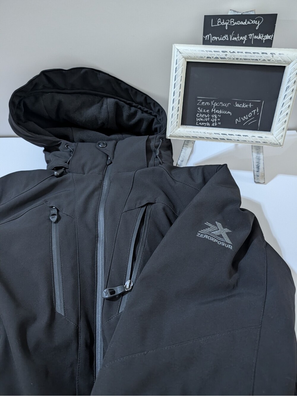 Zeroxposur Black Men's Medium  All Weather Insulated Detachable Hood Jacket NWOT